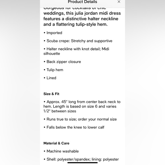 Julia Jordan Blue Halter Neck Dress- EUC - Picture 6 of 8